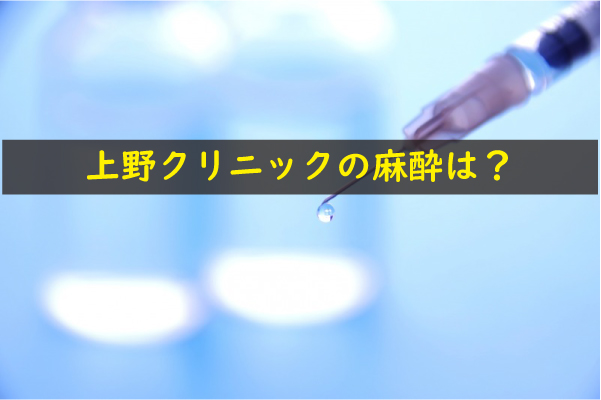 上野クリニックの麻酔